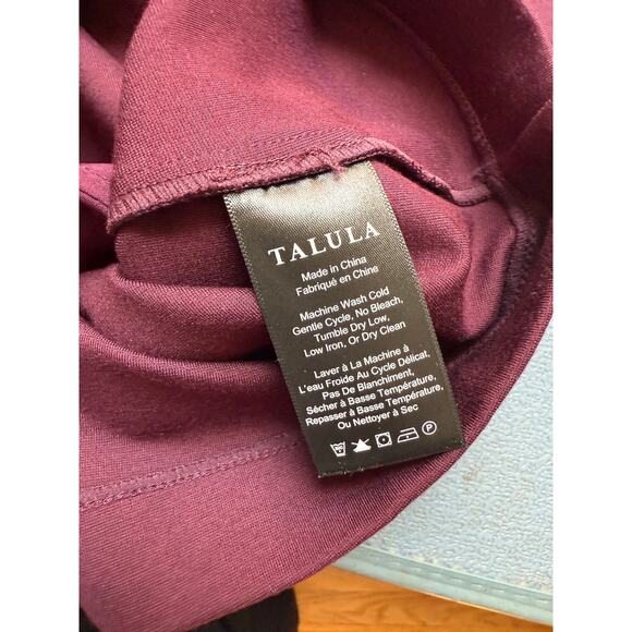 Aritizia Talula Verone Ponte Shift Dress Women's XXS Plum Sleeveless Zip Pocket - Picture 4 of 6